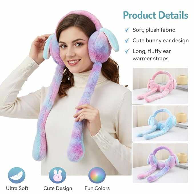Cute Rabbit Earmuffs for Girls